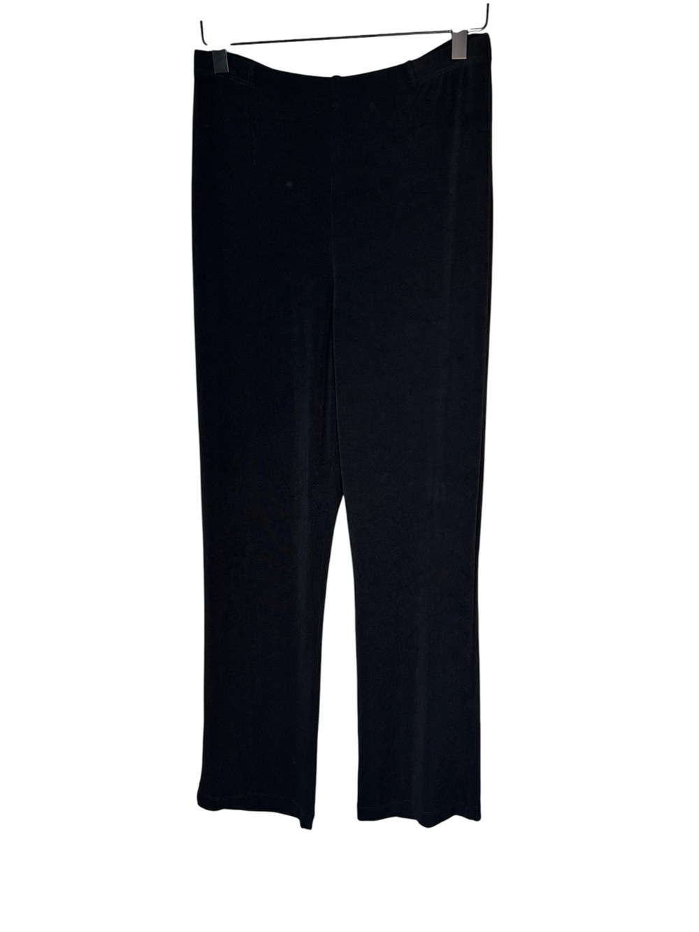 Chico's Travelers Pants Womens Sz 1 medium Black Slinky cruise Travel Career
